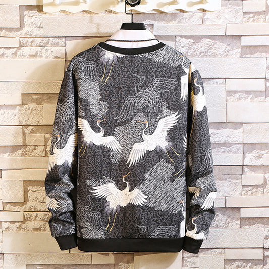 Crane print sweatshirt