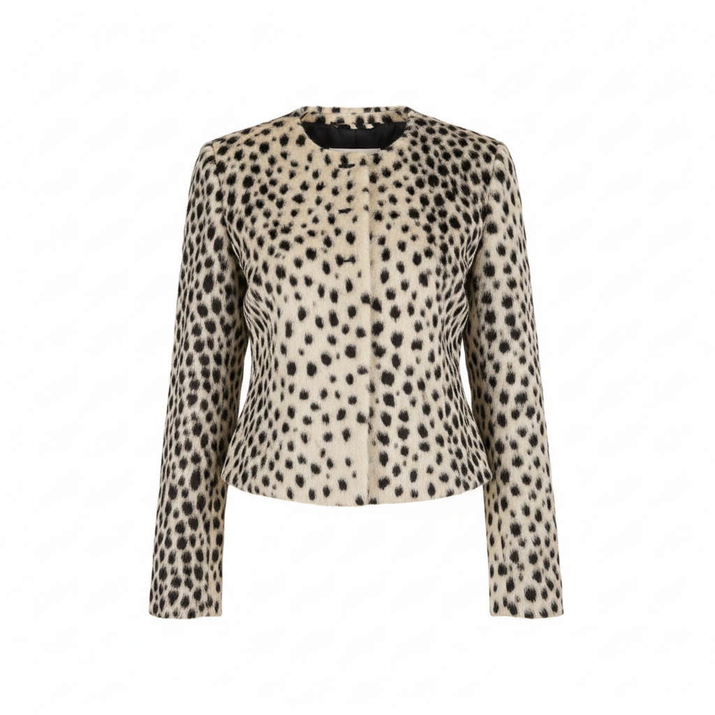 Leopard Cropped Jacket