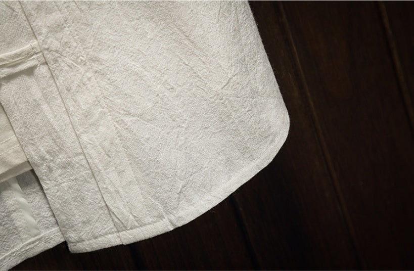 Crane embroidery short sleeve