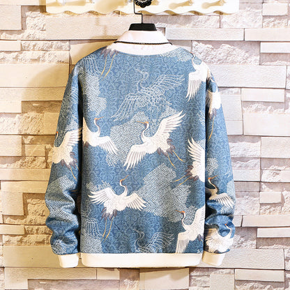 Crane print sweatshirt