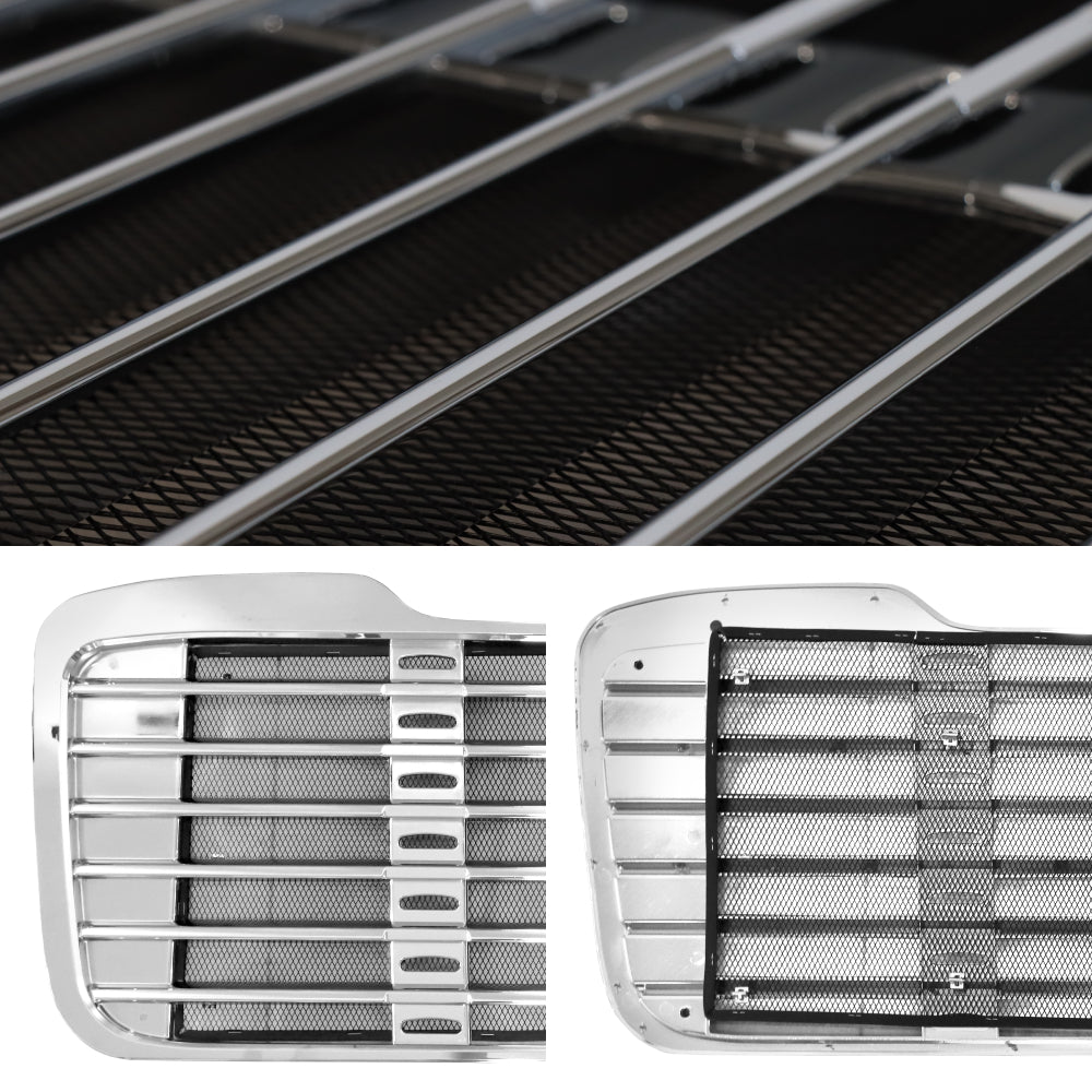 Chrome Grille With Bug Screen Fit For 2003-2015 Freightliner M2100 106 112
