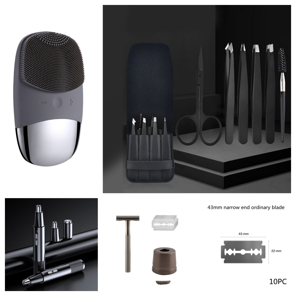 Mini Silicone Electric Face Cleansing Brush Electric Facial Cleanser Facial Cleansing Brush Skin Massager Skin Care Tools