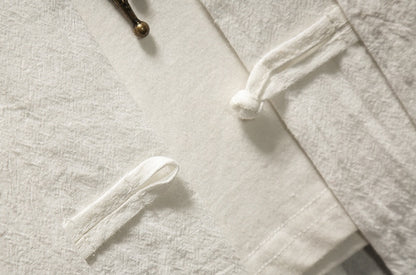Crane embroidery short sleeve