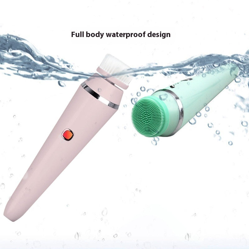 Waterproof Rechargeable Facial Brush Pore Cleaner Four-in-one Electric Facial Cleansing Instrument