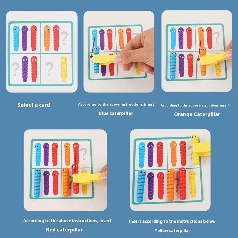 Wooden Bug Catching Classification Matching Game Educational Toys