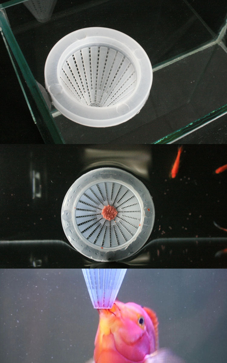 Aquarium Fish Tank Plastic Red Bug Funnel Cone Feeder