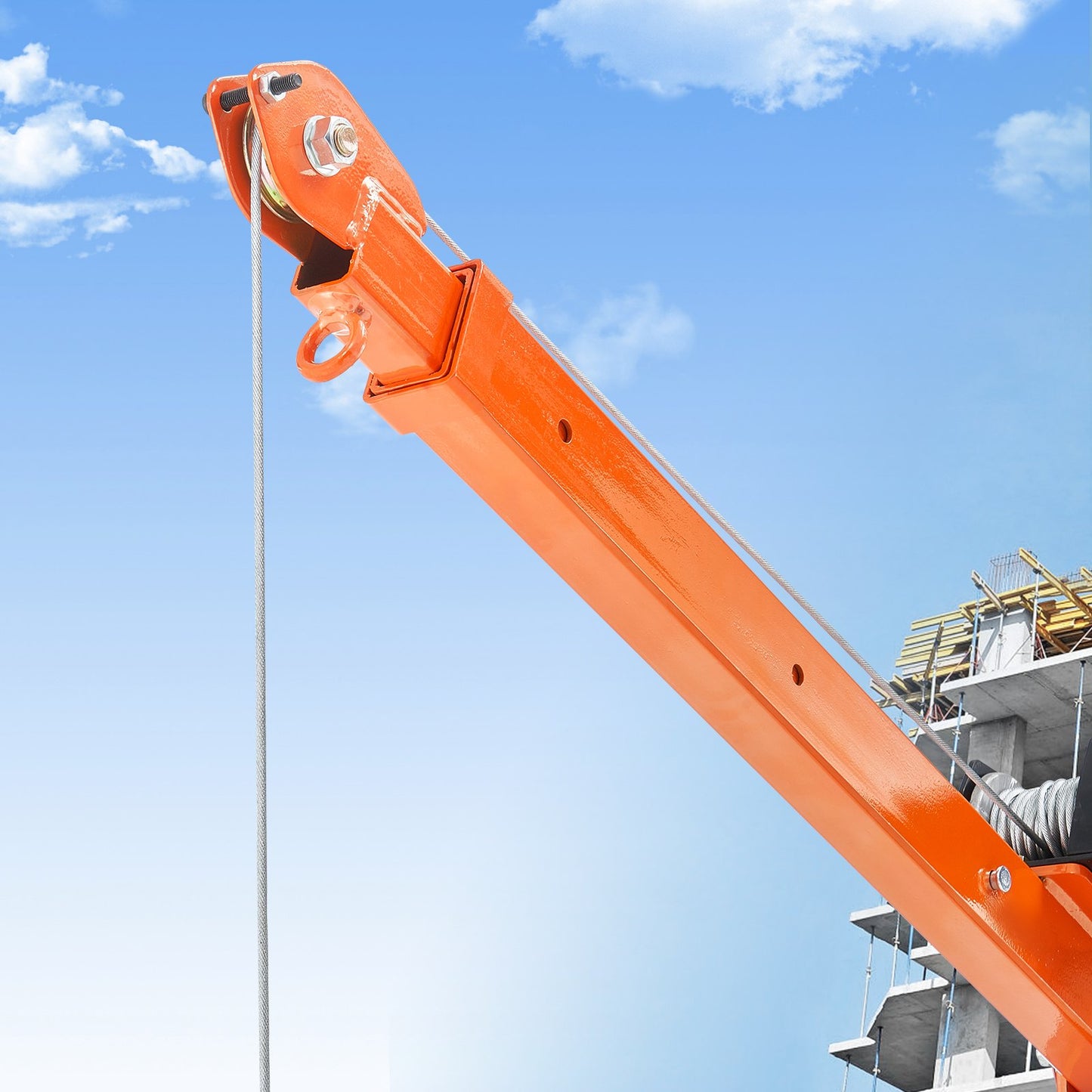 Electric Pickup Truck Crane Hoist Crane 1100 Lbs 360° Swivel Hoist Lift