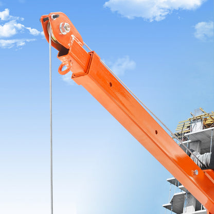 Electric Pickup Truck Crane Hoist Crane 1100 Lbs 360° Swivel Hoist Lift