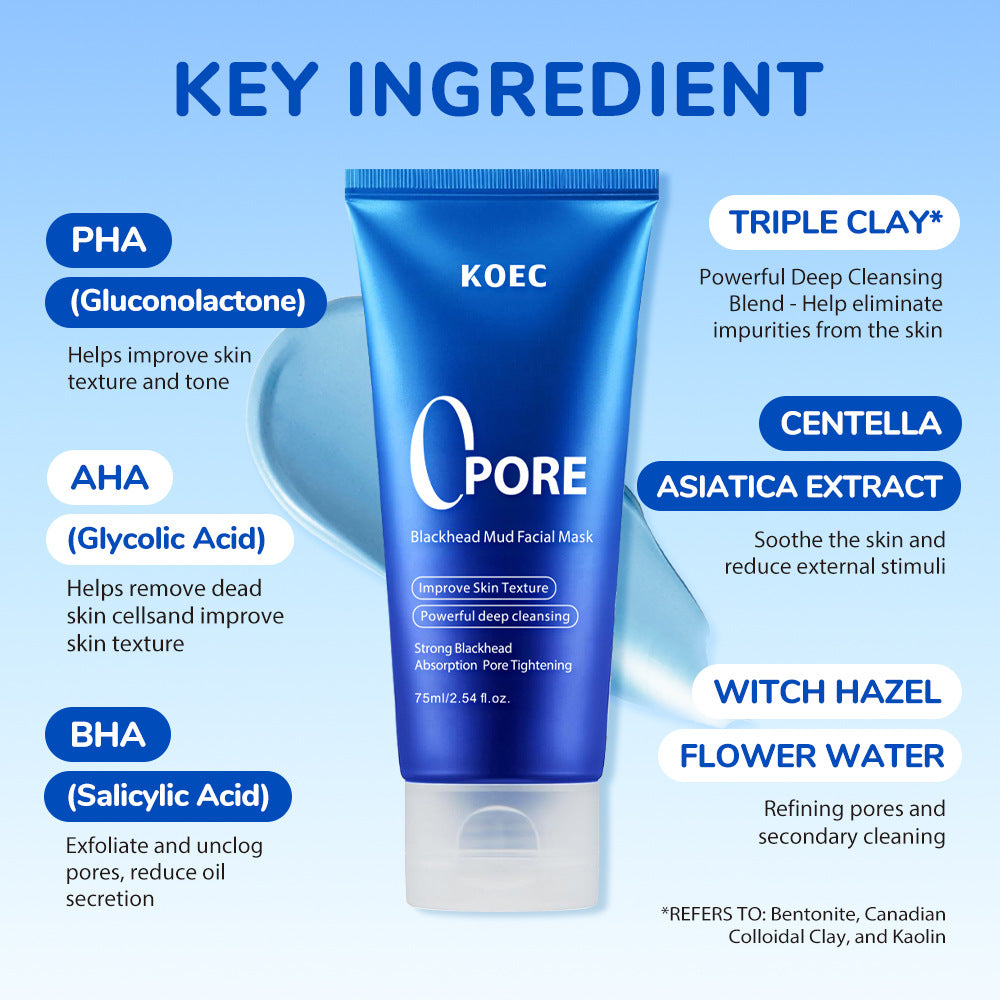 Pore Cleaning Compound Blackhead Removing Facial Mask With Brush