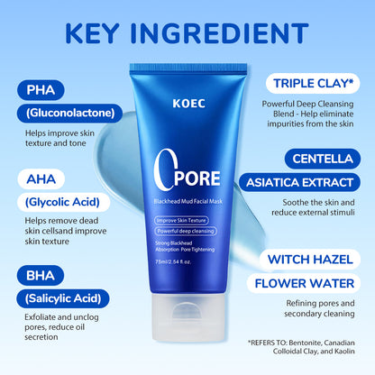 Pore Cleaning Compound Blackhead Removing Facial Mask With Brush