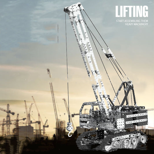 Crawler Crane Crane 3D Alloy Remote Control Toy Car Assembly Building