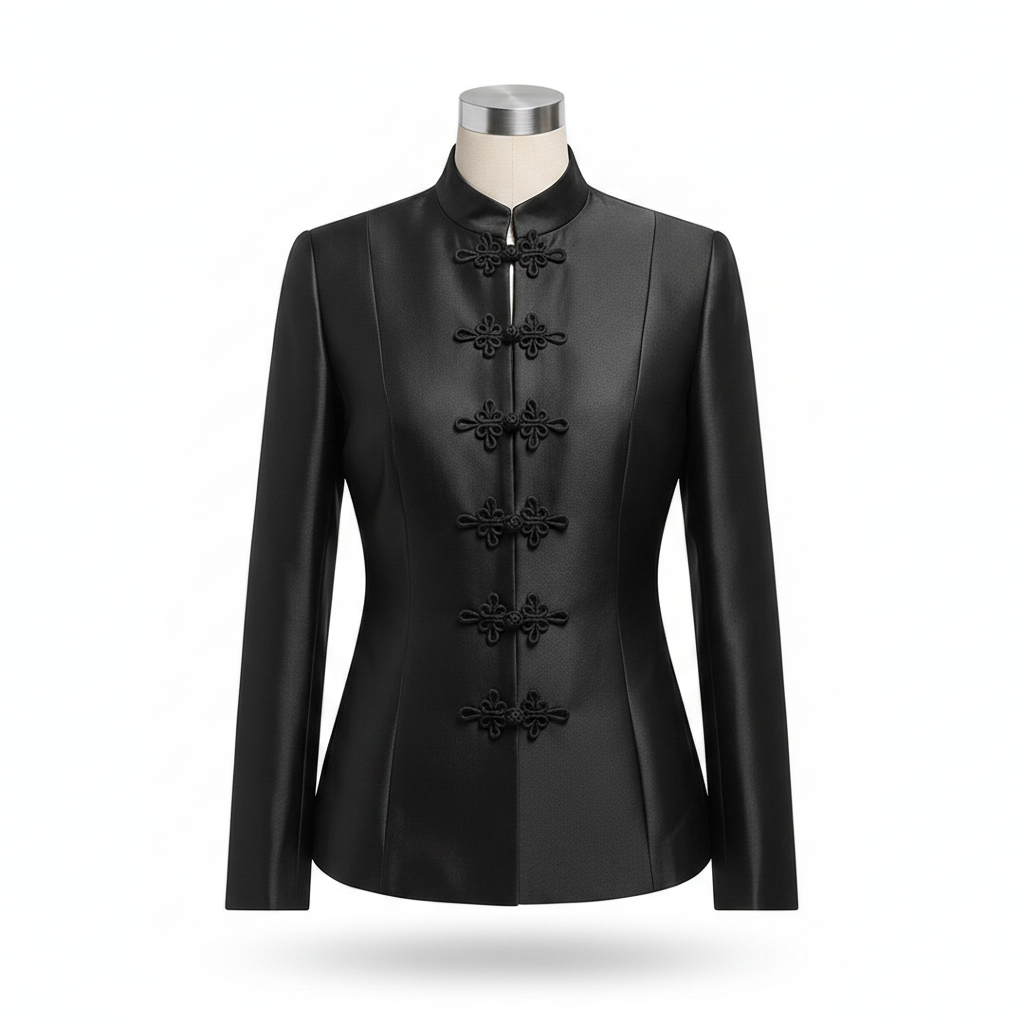 Vintage Satin Mandarin Jacket