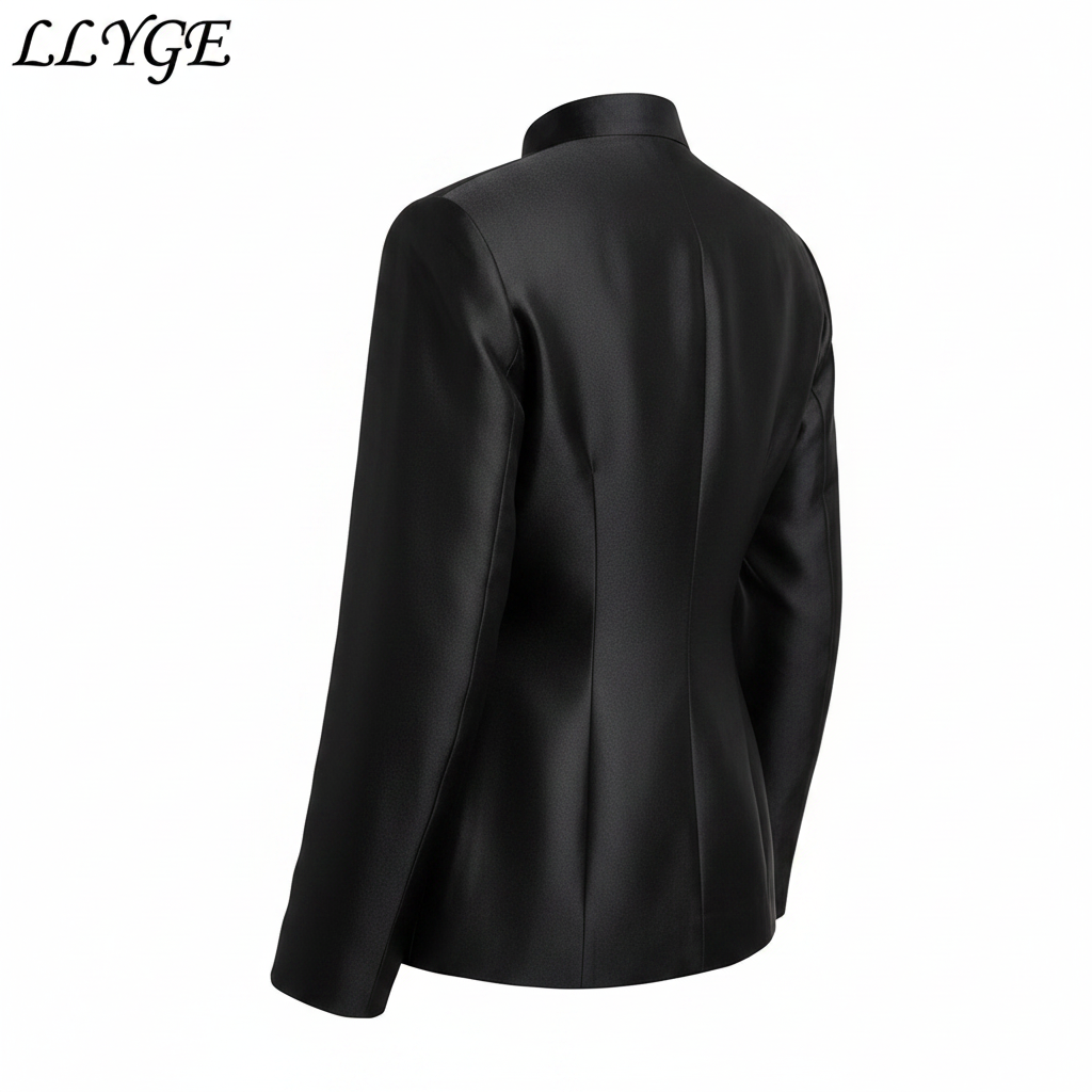 Vintage Satin Mandarin Jacket