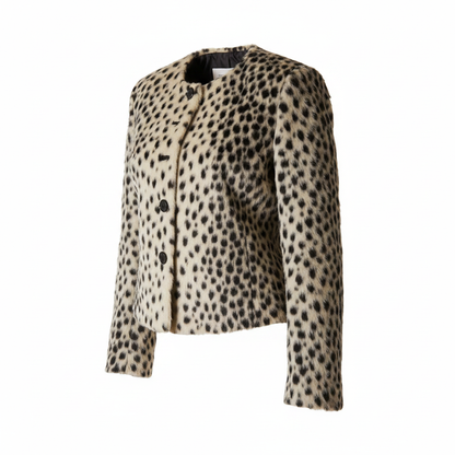 Leopard Cropped Jacket
