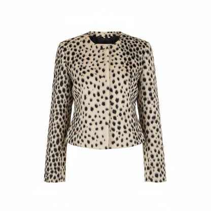 Leopard Cropped Jacket