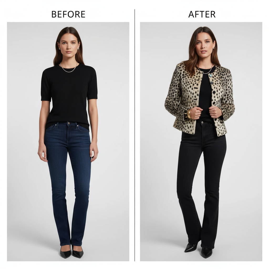 Leopard Cropped Jacket