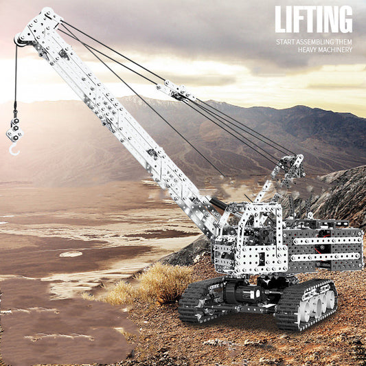 Crawler Crane Crane 3D Alloy Remote Control Toy Car Assembly Building