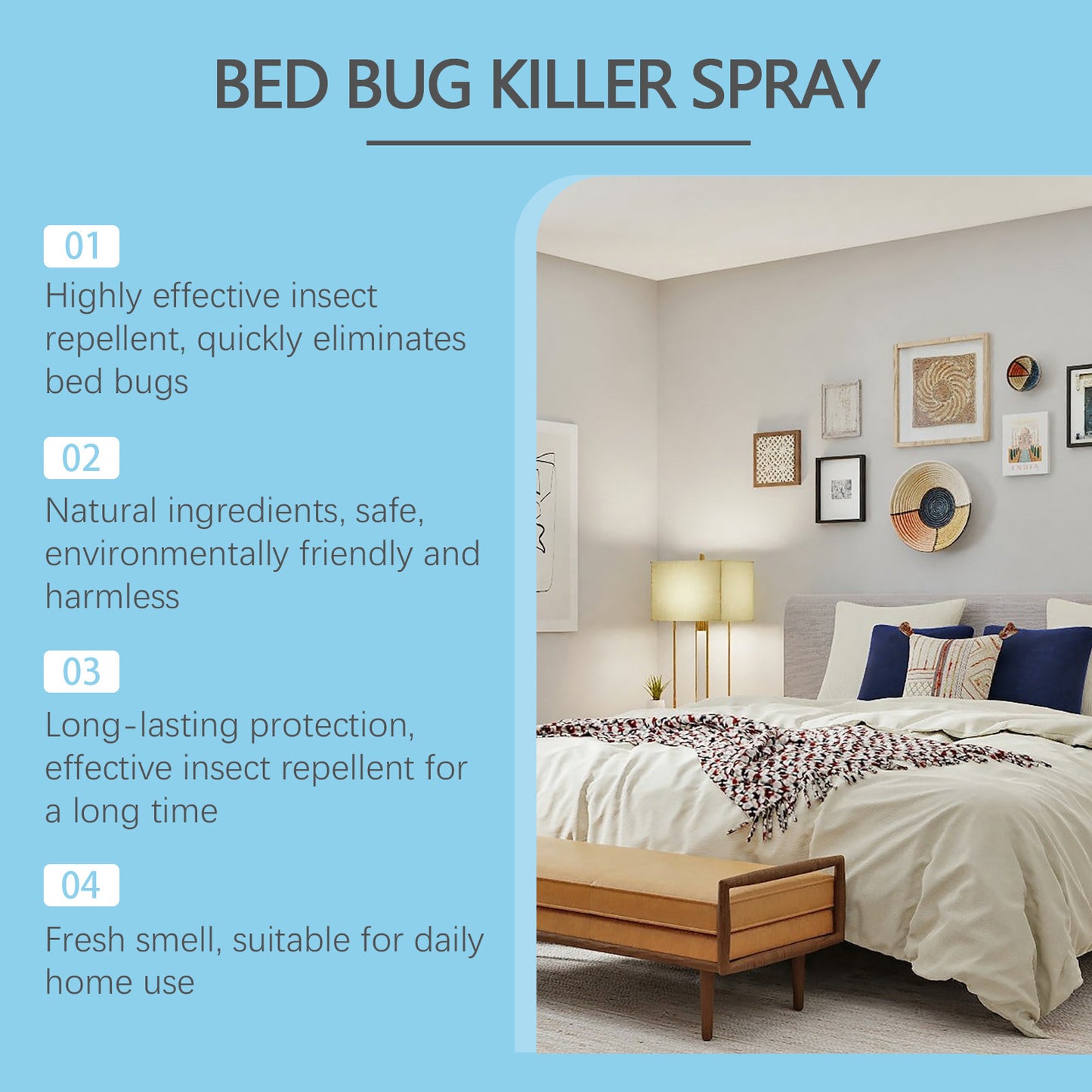 Dormitory Bedroom Bed Anti-mite Anti-lice Bug Spray